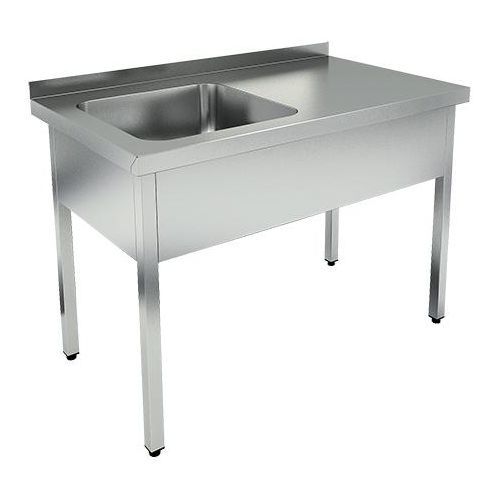 НСО1М-11/7БЛ стол-моечная ванна, 1 секц. (500х500х300) слева, HICOLD RUS