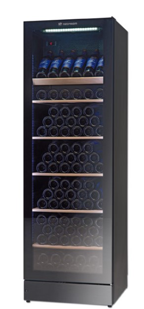 ШКАФ ВИННЫЙ ВЕНТ.МЕТАЛ. WINE 185 FG ЧЕРНЫЙ
