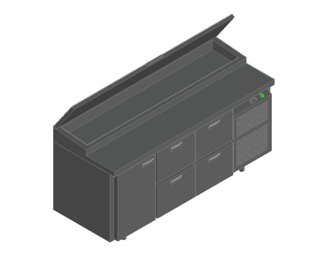 СТОЛ ДЛЯ ПИЦЦЫ HICOLD PZ1-122GN (1/3H)