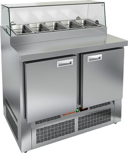 СТОЛ ДЛЯ ПИЦЦЫ HICOLD PZE2-11GN (1/6) СТЕКЛО — 1