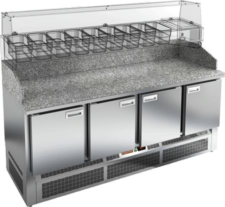 СТОЛ ДЛЯ ПИЦЦЫ HICOLD PZE3-1111/GN КАМЕНЬ — 1
