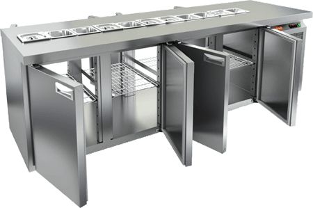СТОЛ ДЛЯ САЛАТОВ HICOLD SL2T-1111/GN (1/6) — 2