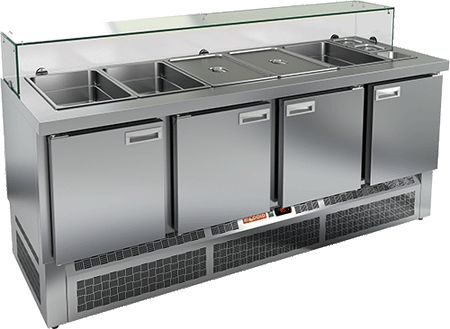 СТОЛ ДЛЯ САЛАТОВ HICOLD SLE3-1111GN НИЗКОЕ СТЕКЛО — 2