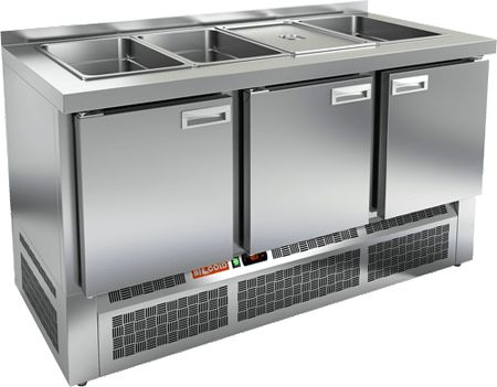 СТОЛ ДЛЯ САЛАТОВ HICOLD SLE3-111GN Б/КРЫШКИ — 2