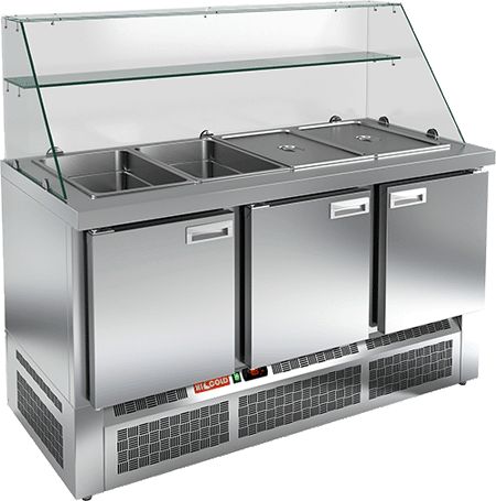 СТОЛ ДЛЯ САЛАТОВ HICOLD SLE3-111GN ВЫСОКОЕ СТЕКЛО — 2