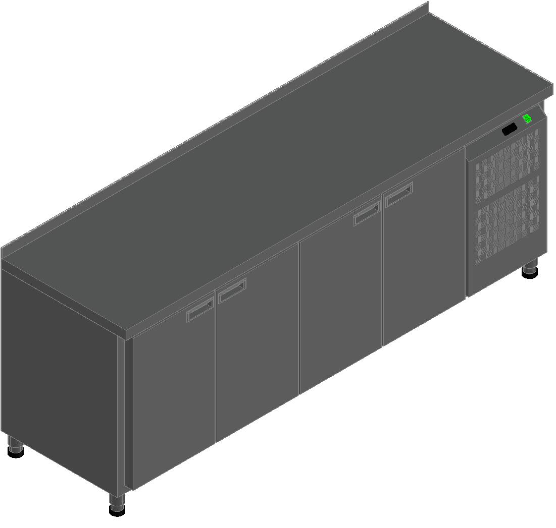 СТОЛ С ОХЛАЖД.ШКАФОМ HICOLD GN 1111 BR3 TN — 1
