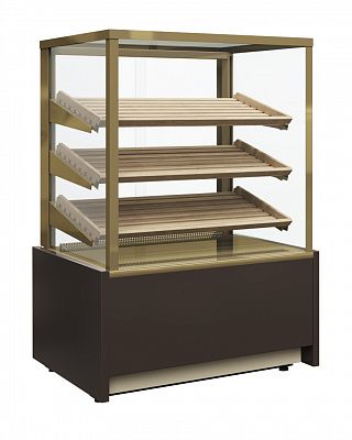 Витрина хлебная Полюс KC70 N 1,3-1 LIGHT Bread Паттерн (со стеклом) (0110 Мариель)