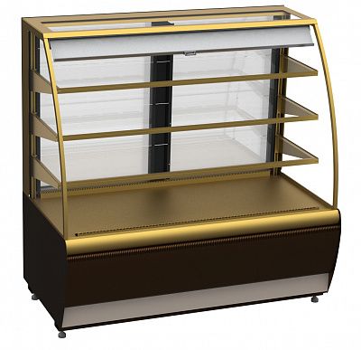 Витрина холодильная Полюс K70 VM 0,6-2 STANDARD Паттерн (открытая) (0107 Ольха)