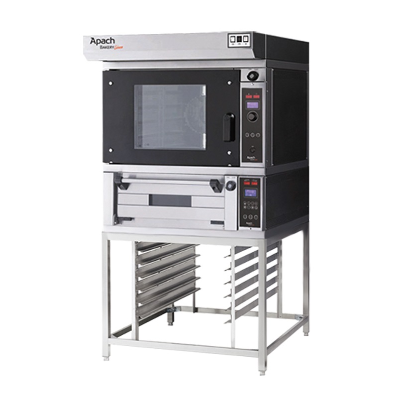 ПЕЧЬ КОНВЕКЦИОННАЯ С ПОДОМ НА ПОДСТАВКЕ С НАПРАВЛЯЮЩИМИ APACH BAKERY LINE K5TSHSE DP+E218PA