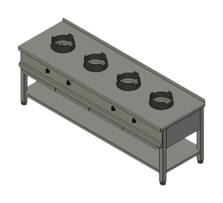 ПЛИТА ГАЗОВАЯ ВУЛКАН-HEIDEBRENNER KSW 04 WOK АРТ.8789