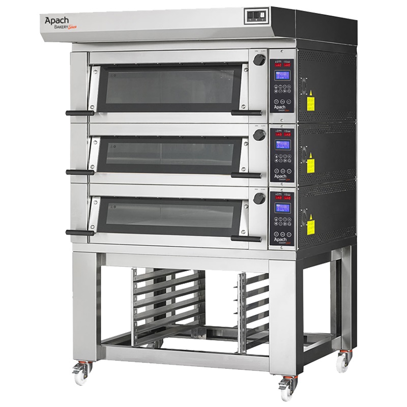 ПЕЧЬ ПОДОВАЯ С ПОДСТАВКОЙ С НАПРАВЛЯЮЩИМИ APACH BAKERY LINE E2LK2S DPBI-T