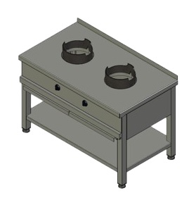 ПЛИТА ГАЗОВАЯ ВУЛКАН-HEIDEBRENNER KSW 02 WOK АРТ.8785