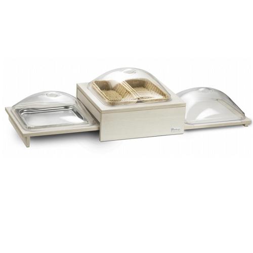 Поднос сервировочный BUFFET COMPACT 50х42см h33см, складывающийся, с крышками,  дерево 51602400