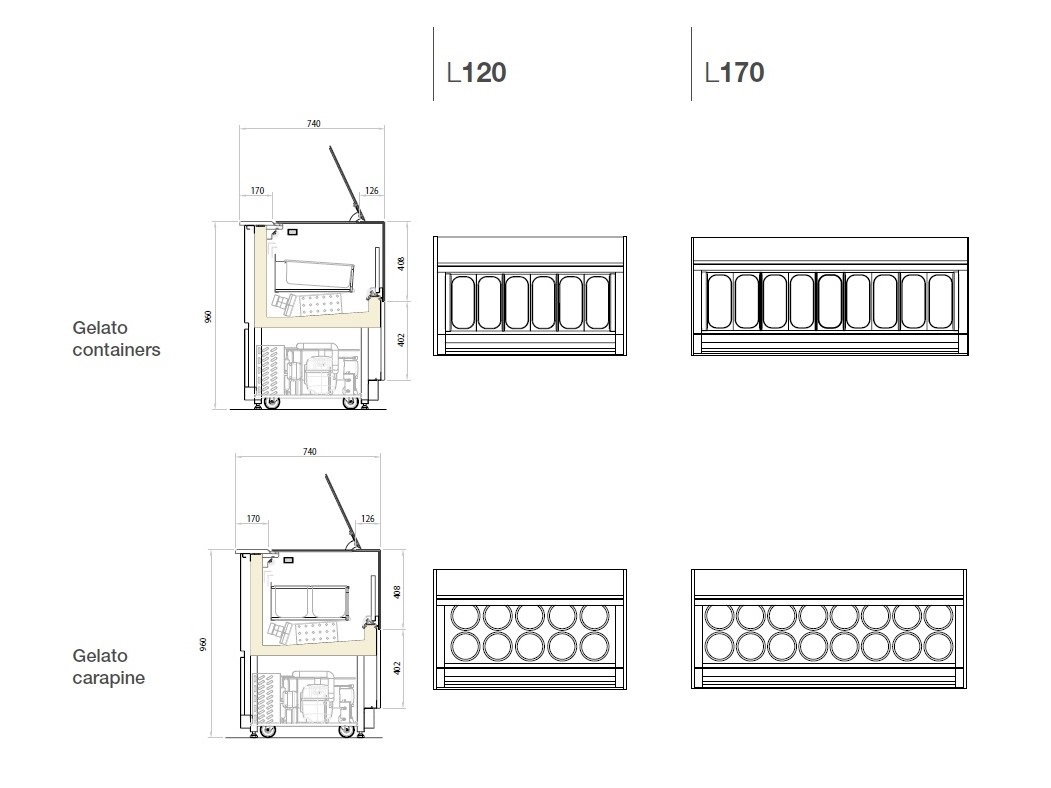 ВИТРИНА ДЛЯ МОРОЖЕНОГО ISA ONE SHOW VG RV 170 BUILT-IN — 2