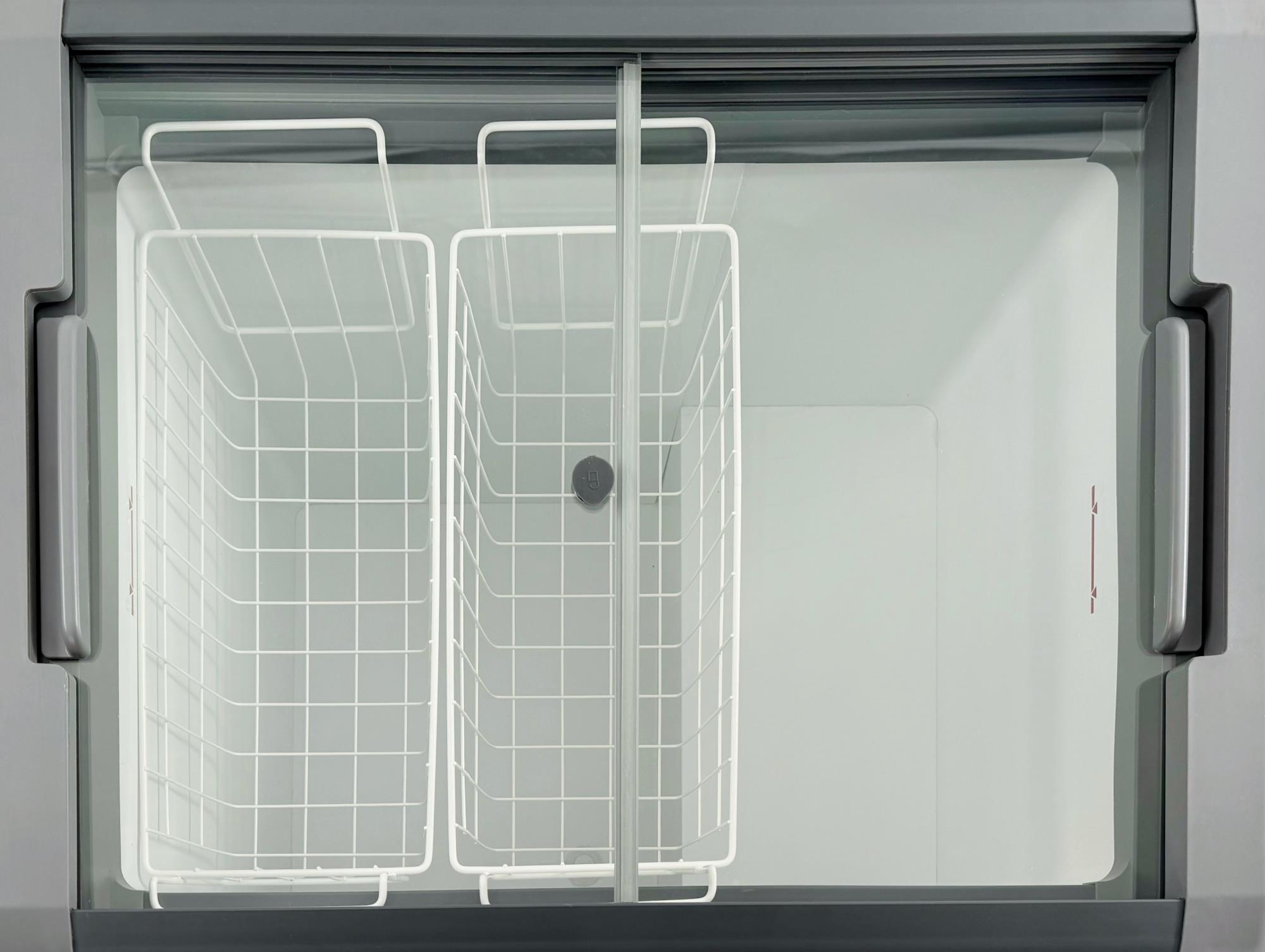 ЛАРЬ МОРОЗИЛЬНЫЙ GELLAR FG 250 С ПРЯМОЕ СТЕКЛО СЕРЫЙ (ПРОПАН) — 5
