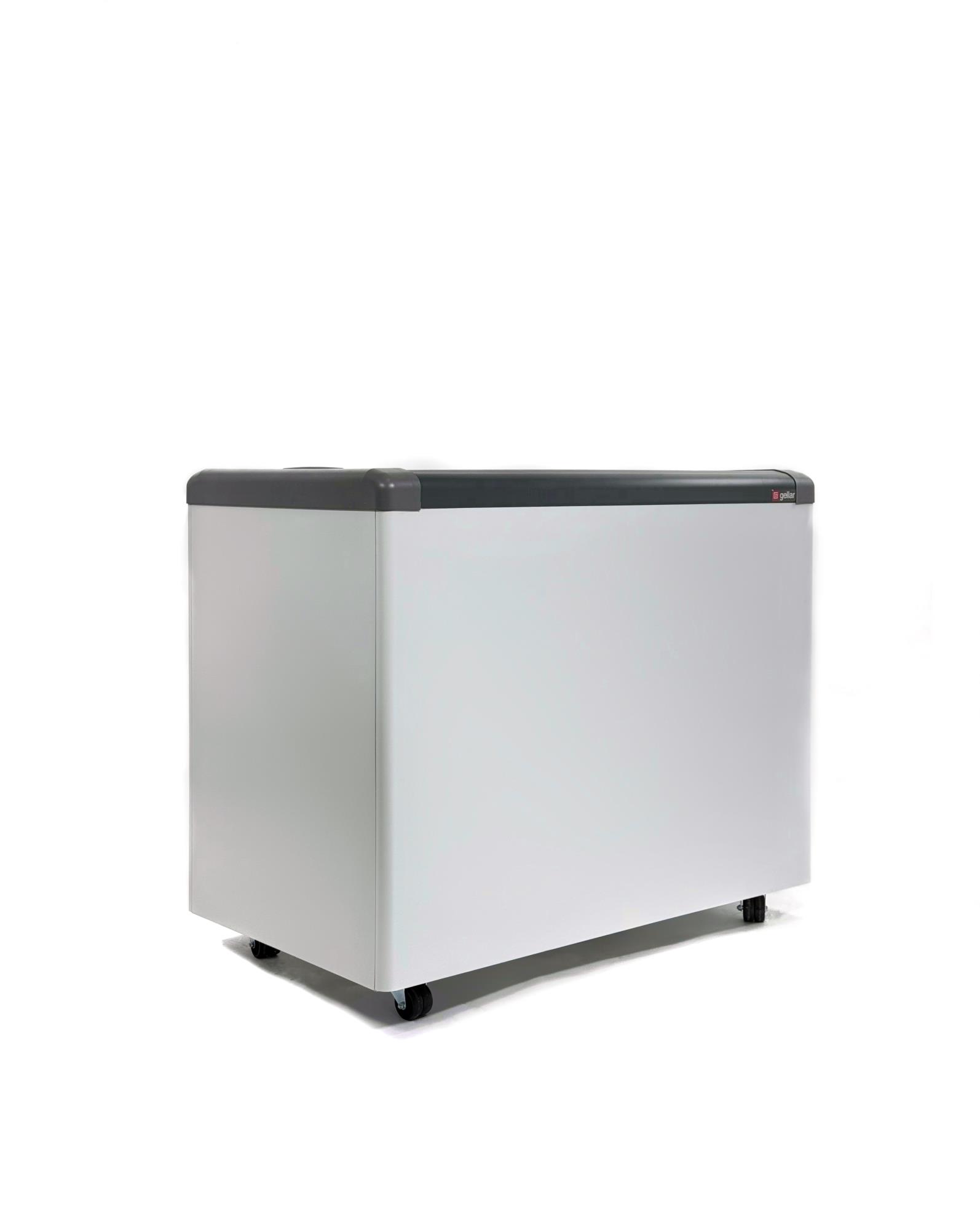 ЛАРЬ МОРОЗИЛЬНЫЙ GELLAR FG 350 С ПРЯМОЕ СТЕКЛО СЕРЫЙ (ПРОПАН) — 2