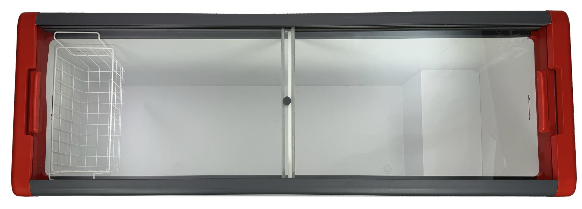 ЛАРЬ МОРОЗИЛЬНЫЙ GELLAR FG 700 С ПРЯМОЕ СТЕКЛО КРАСНЫЙ (ПРОПАН) — 5