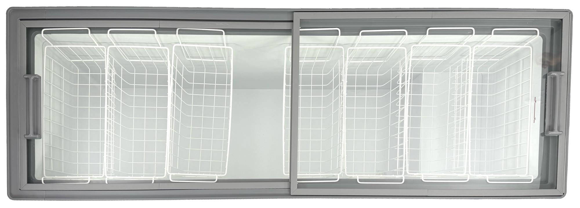 ЛАРЬ МОРОЗИЛЬНЫЙ FROSTOR F 700 С ПРЯМОЕ СТЕКЛО СЕРЫЙ (ПРОПАН) — 2