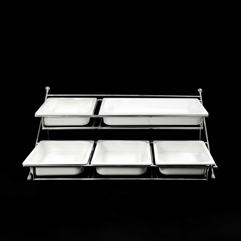 Станция двухярусная буфетная с 5 гастроемкостями 88x68x42см, 2TE5P