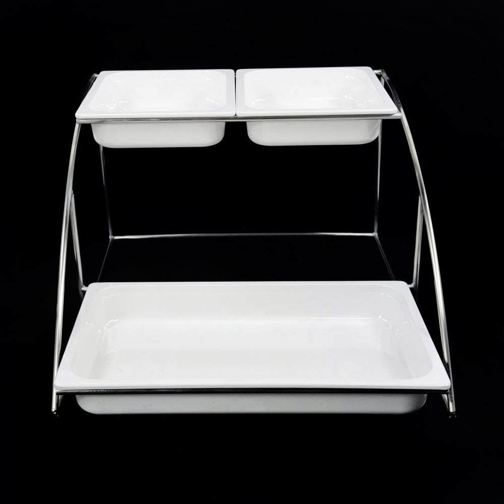 Станция двухярусная буфетная с 3 гастроемкостями, 55x35x28см, 2505