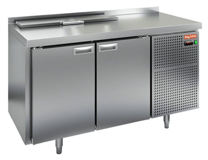 SL1-11SN (1/3) стол для салатов охл.(+2+10), 2 двери, 1390х600х850мм, HICOLD RUS