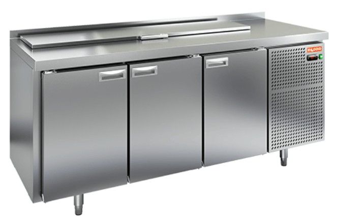 SL2-111GN (1/6) стол для салатов охл.(+2+10), 3 двери, 1835х700х850мм, HICOLD RUS