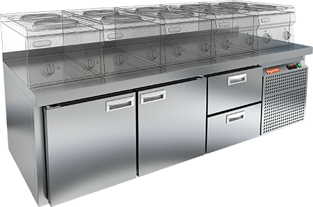 СТОЛ С ХОЛОДИЛЬНЫМ ШКАФОМ HICOLD SN 112/TN LT Sh (R290)