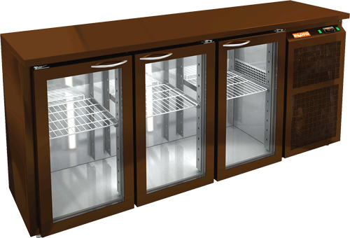 СТОЛ С ХОЛОДИЛЬНЫМ ШКАФОМ СО СТЕКЛ. ДВЕР. HICOLD BNG 111 BR2 HT BAR (R290)