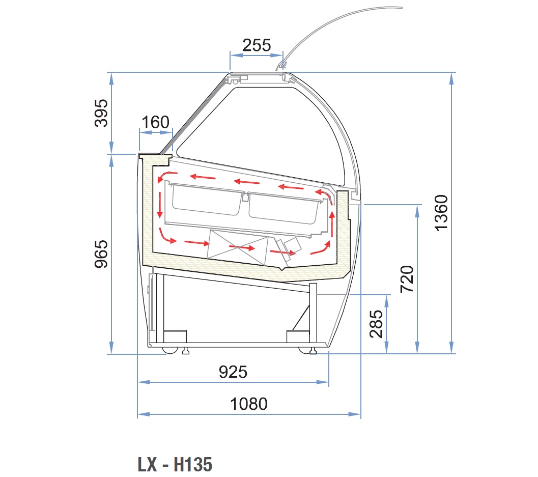 ВИТРИНА ДЛЯ МОРОЖЕНОГО ISA MILLENIUM LX H135 120 VG RV - VP RV — 4