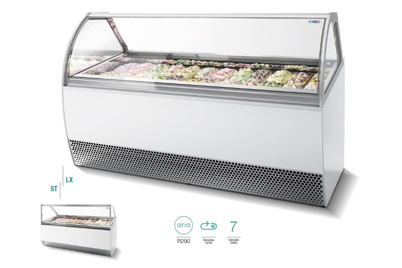 ВИТРИНА ДЛЯ МОРОЖЕНОГО ISA MILLENIUM LX H135 220 VG RV - VP RV — 2