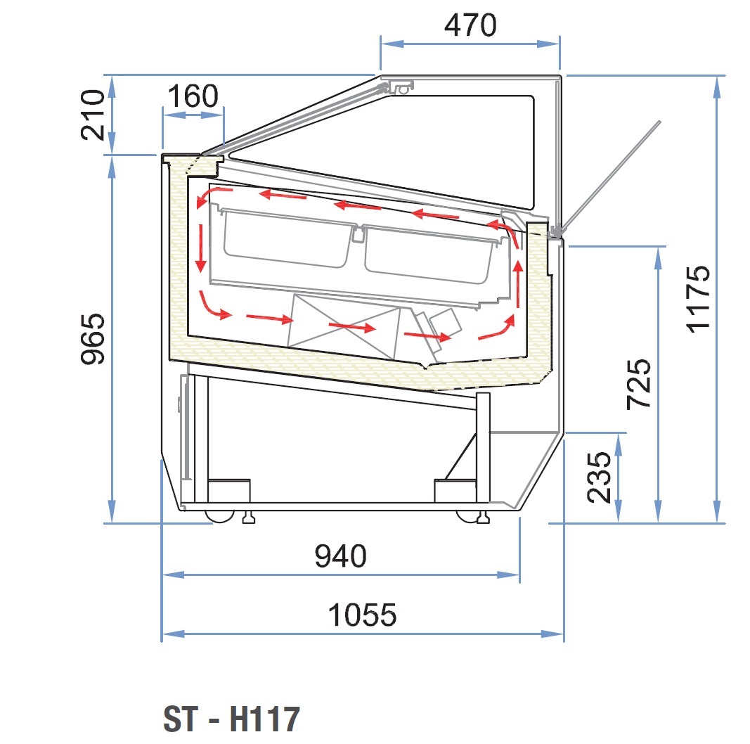 ВИТРИНА ДЛЯ МОРОЖЕНОГО ISA MILLENIUM ST H117 170 VG RV - VP RV — 3