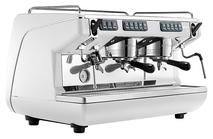 Кофемашина Nuova Simonelli Appia Life 2Gr V белая, высокие группы, экономайзер, автомат — 1