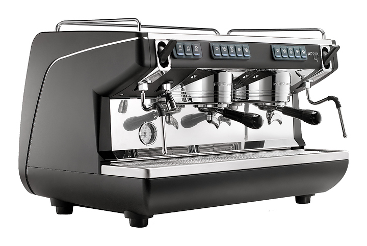 Кофемашина Nuova Simonelli Appia Life 2Gr V черная, высокие группы, экономайзер, автомат — 1