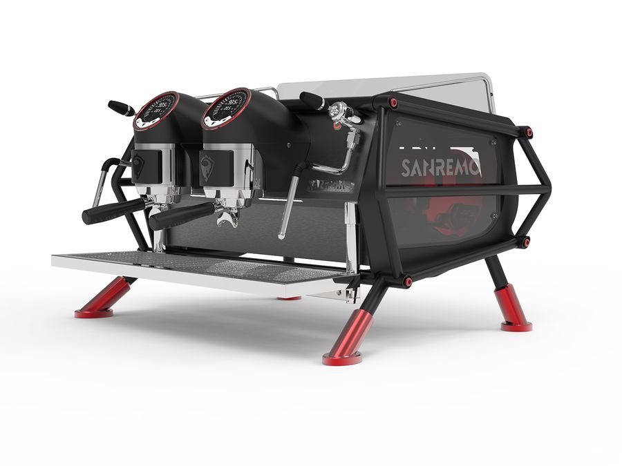 Кофемашина Sanremo Cafe Racer Naked 2 гр. черно-красная